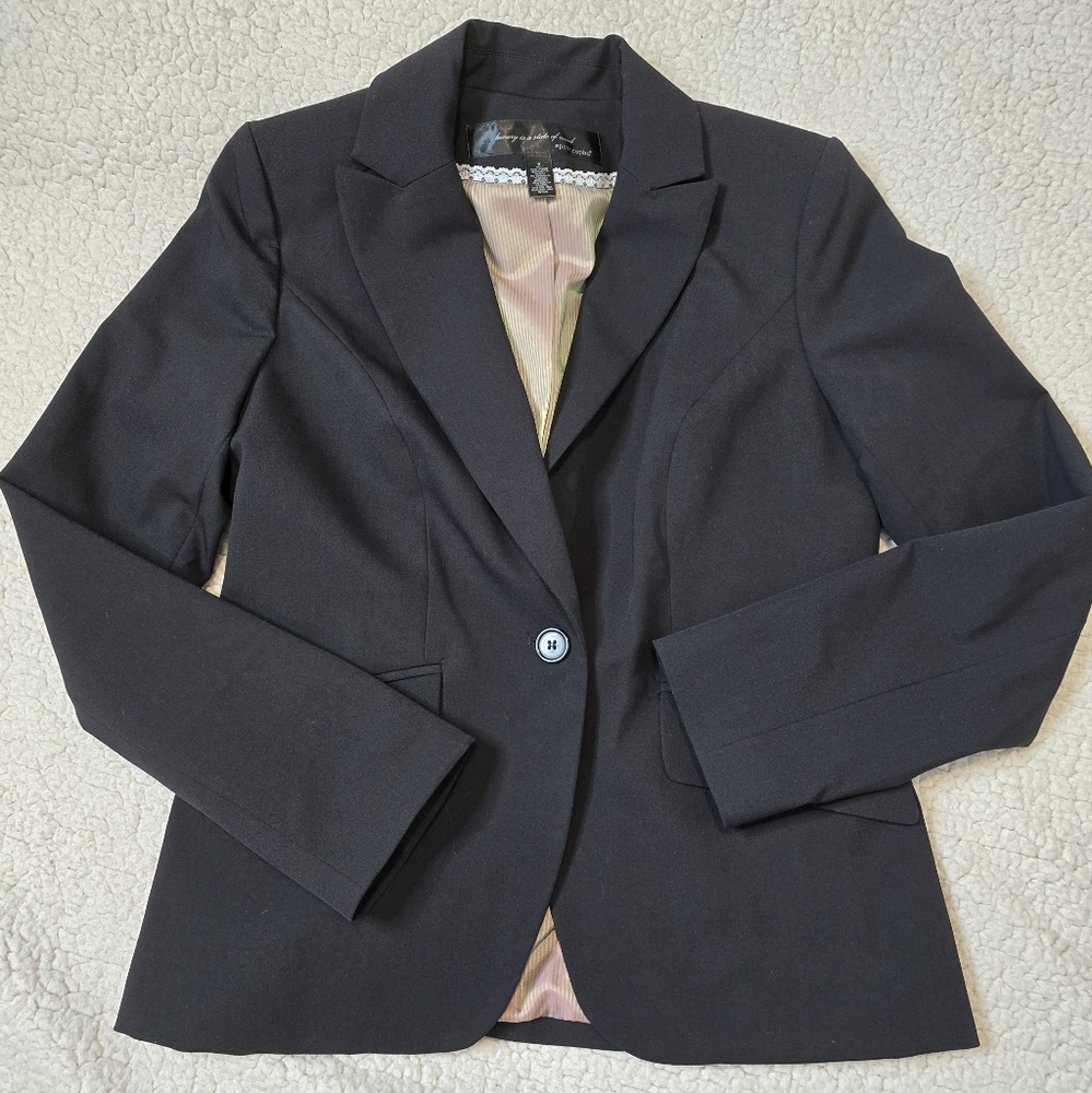 Apostrophe Black Blazer Suit Jacket Size 6
